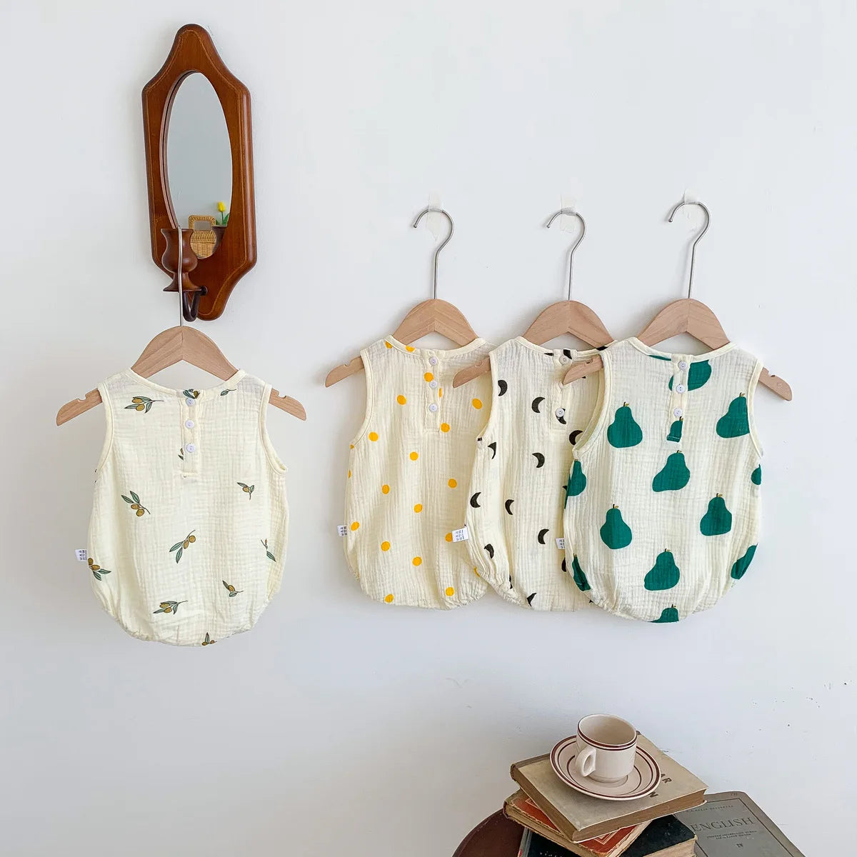 Baby Bodysuits Cotton - Newborn Infant Jumpsuits Unisex Sleeveless Romper Summer Wear - ZOOMNSTORE