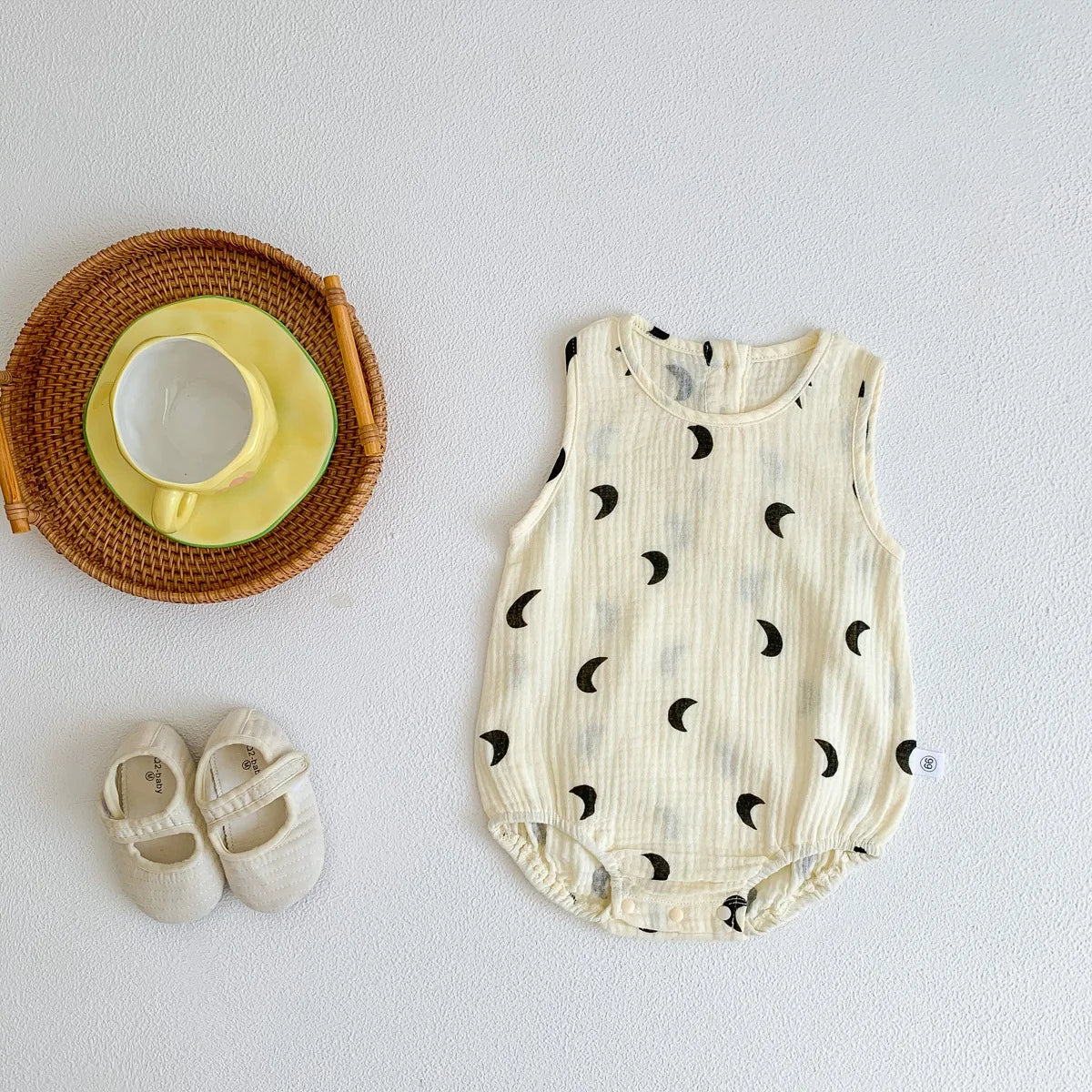 Baby Bodysuits Cotton - Newborn Infant Jumpsuits Unisex Sleeveless Romper Summer Wear - ZOOMNSTORE