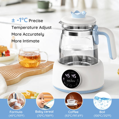 Baby Bottle Warmer 1.2L - Wide Mouth Design, Auto Shut-Off Safety & Digital Temperature Control - ZOOMNSTORE