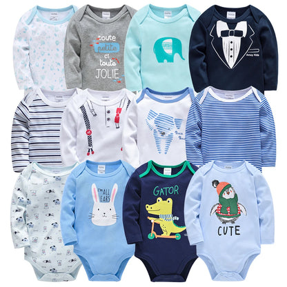 Baby Boy Romper - 3 Pcs Newborn Cotton Bodysuit Set With Animal Pattern - ZOOMNSTORE