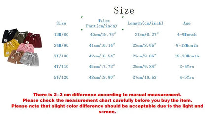 Baby Boy Shorts - Casual Summer Kids Drawstring Waist Lightweight Polyester Pants - ZOOMNSTORE