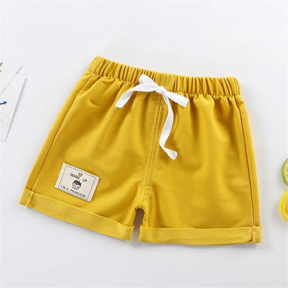 Baby Boy Shorts - Casual Summer Kids Drawstring Waist Lightweight Polyester Pants - ZOOMNSTORE