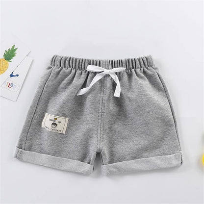 Baby Boy Shorts - Casual Summer Kids Drawstring Waist Lightweight Polyester Pants - ZOOMNSTORE