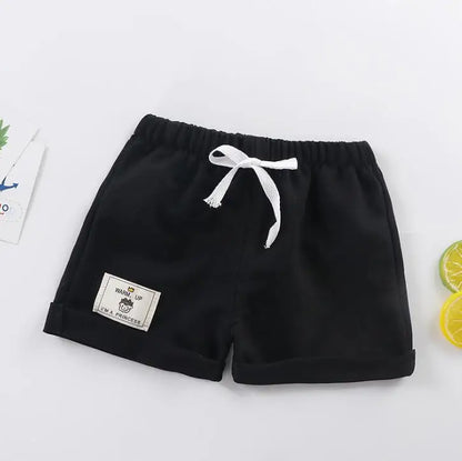 Baby Boy Shorts - Casual Summer Kids Drawstring Waist Lightweight Polyester Pants - ZOOMNSTORE