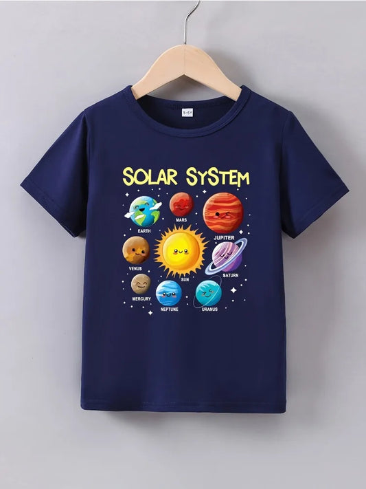 Solar System T-Shirt - Summer Baby Boy  Girl Casual Top - ZOOMNSTORE