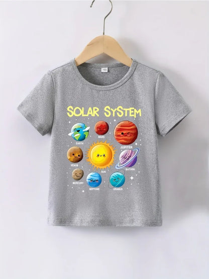 Solar System T-Shirt - Summer Baby Boy  Girl Casual Top - ZOOMNSTORE