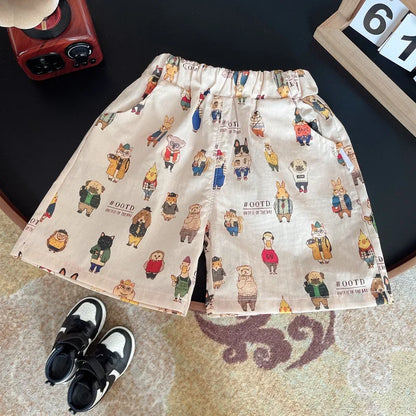 Summer Baby Boys Cartoon Outfit - 2-Piece Shirt  Shorts Set - ZOOMNSTORE