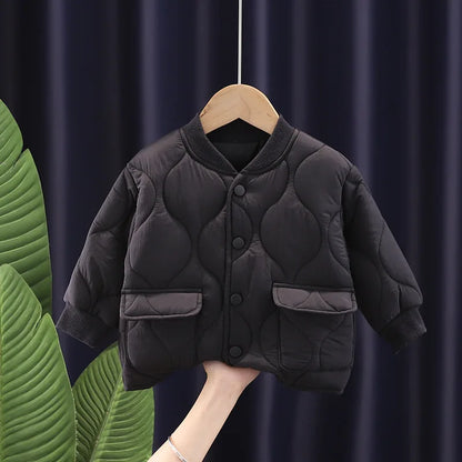 Baby Boys Girls Casual Cotton Coat - Autumn Winter Toddler Jacket - ZOOMNSTORE
