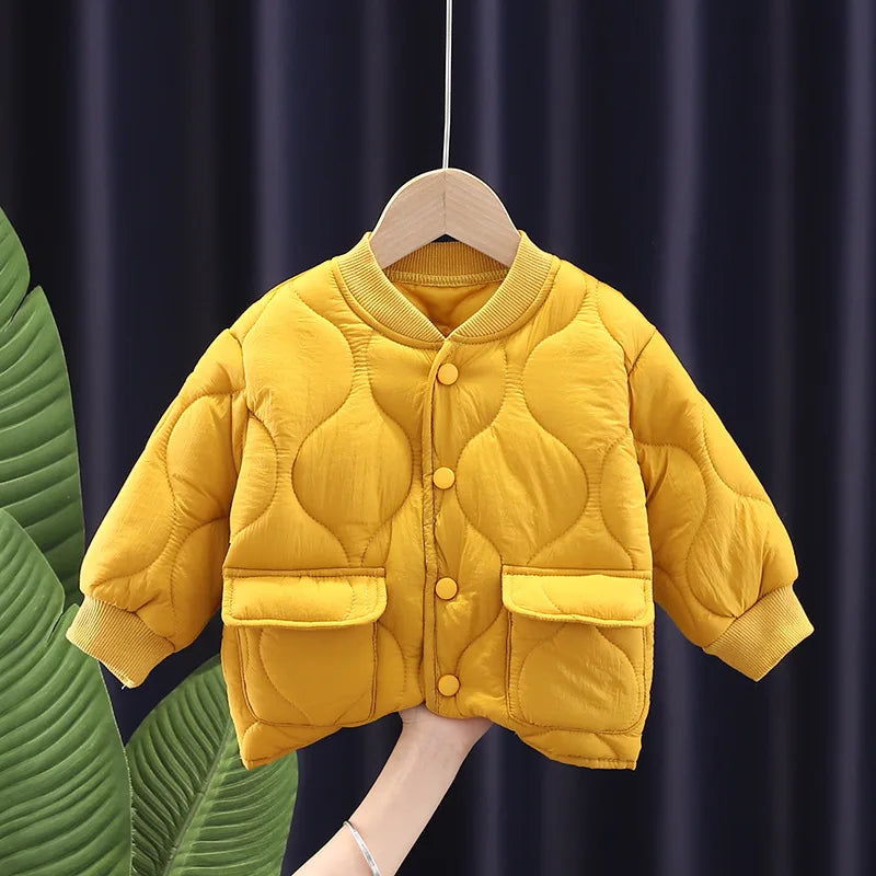 Baby Boys Girls Casual Cotton Coat - Autumn Winter Toddler Jacket - ZOOMNSTORE