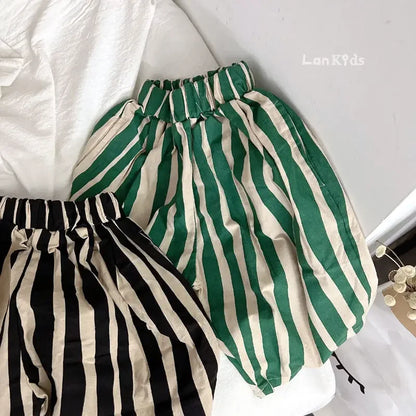 Striped Toddler Shorts - Soft Breathable Casual Pants for Spring Summer - ZOOMNSTORE