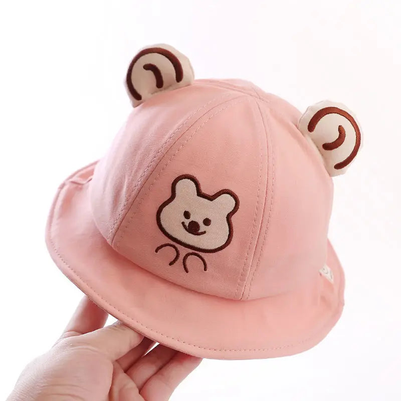 Baby Bucket Hat for Kids Spring Outdoor Boys Girls Sun Hat Summer Cute Frog Toddler Children Fisherman Cap Cotton Panama Bonnet - ZOOMNSTORE