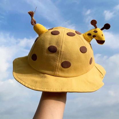 Baby Bucket Hat for Kids Spring Outdoor Boys Girls Sun Hat Summer Cute Frog Toddler Children Fisherman Cap Cotton Panama Bonnet - ZOOMNSTORE