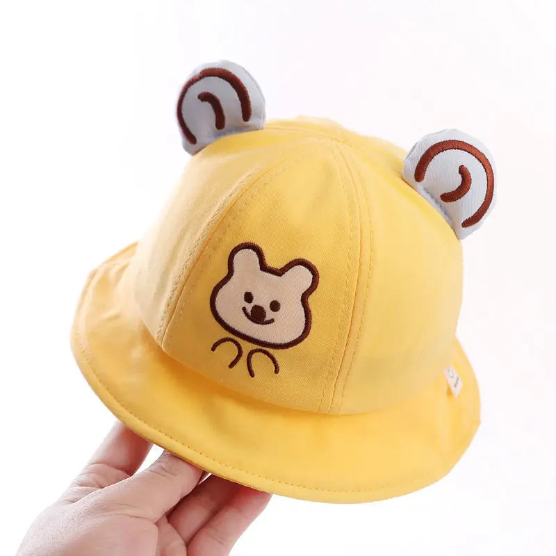 Baby Bucket Hat for Kids Spring Outdoor Boys Girls Sun Hat Summer Cute Frog Toddler Children Fisherman Cap Cotton Panama Bonnet - ZOOMNSTORE