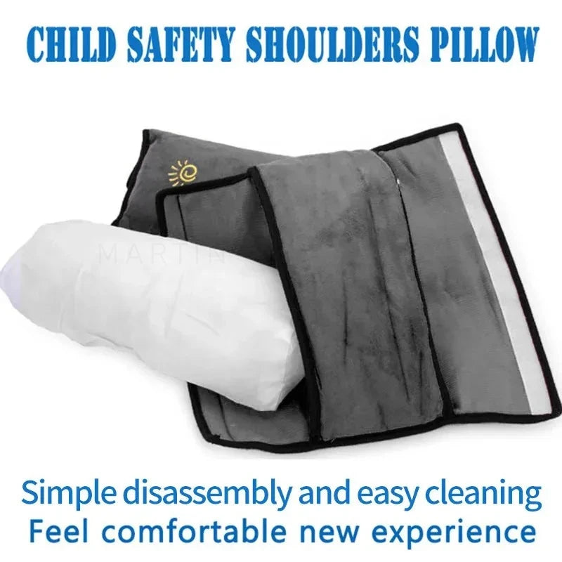 Baby Car Pillow - Kids Car Seat Pillow With Seat Belt Shoulder Pad Cushion - ZOOMNSTORE