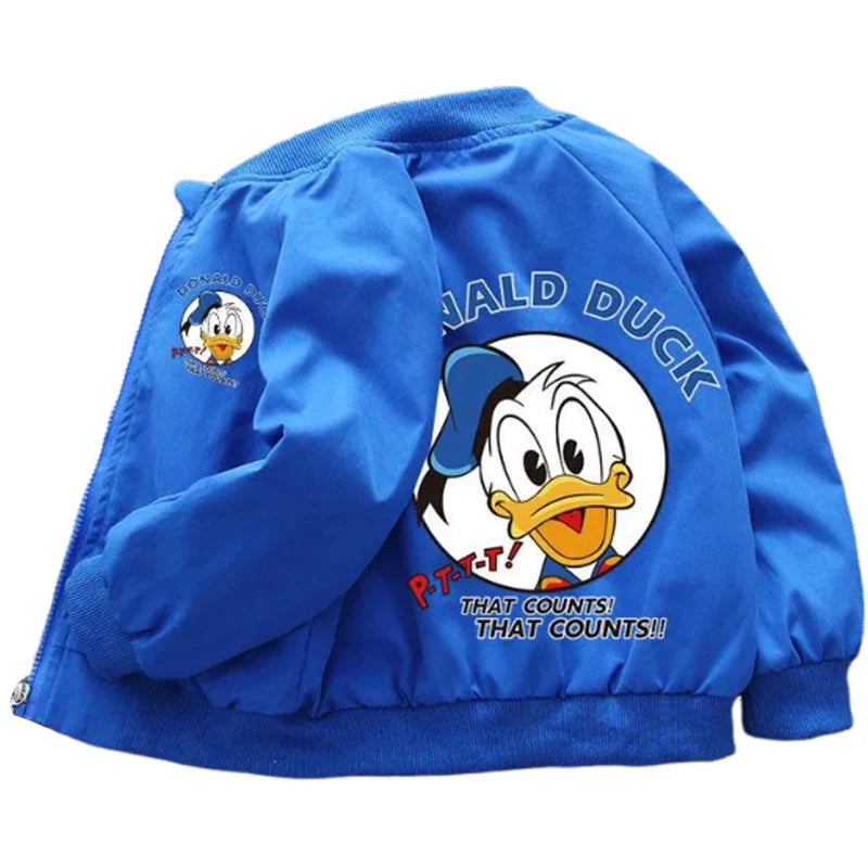 Cartoon Donald Duck Jacket - Autumn Windbreaker for Kids - ZOOMNSTORE