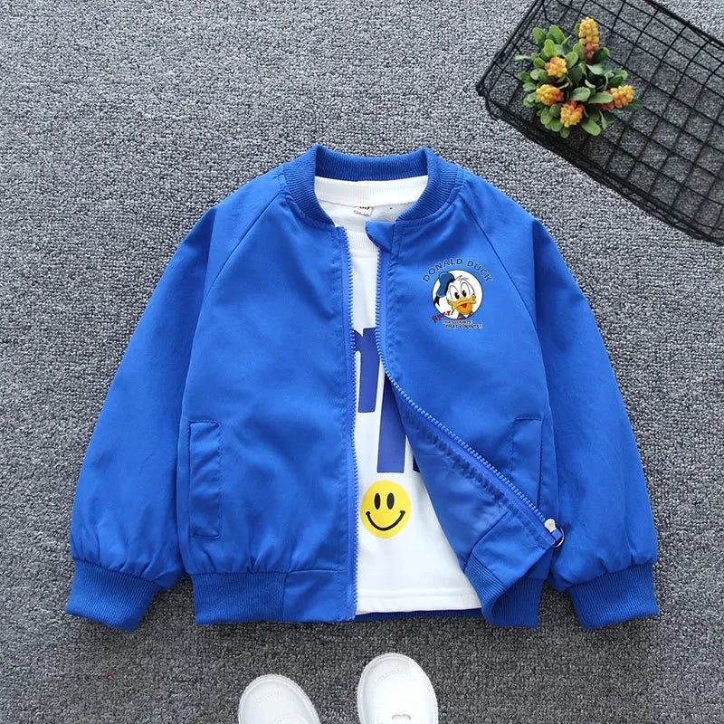 Cartoon Donald Duck Jacket - Autumn Windbreaker for Kids - ZOOMNSTORE