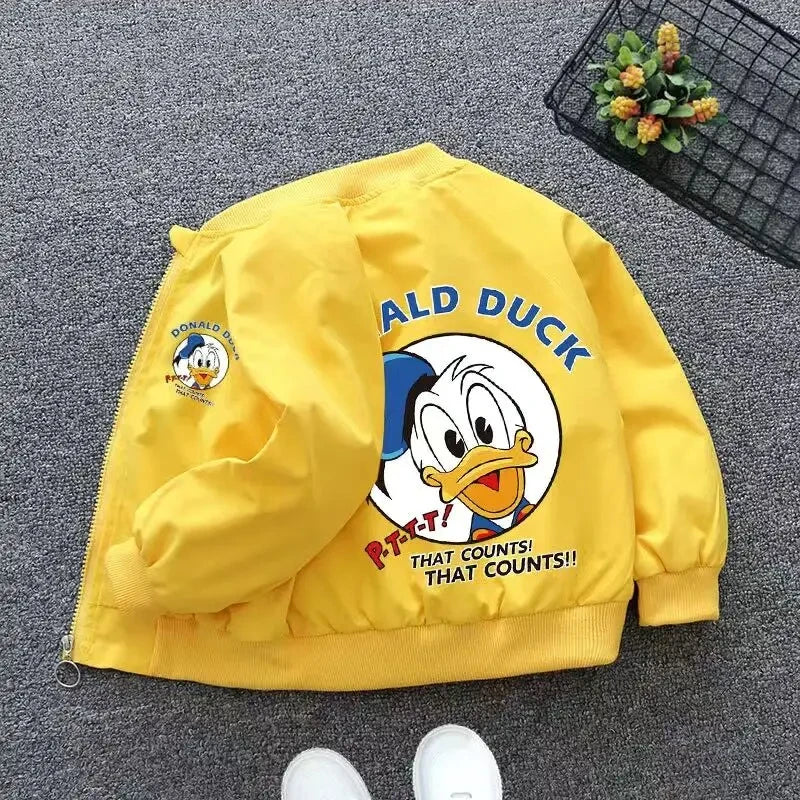 Cartoon Donald Duck Jacket - Autumn Windbreaker for Kids - ZOOMNSTORE