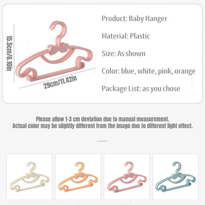 Baby Clothes Hangers - Kids Plastic Hangers | Slim Portable Nursery Rack - ZOOMNSTORE