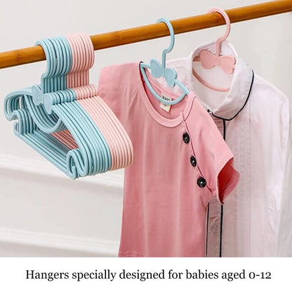 Baby Clothes Hangers - Kids Plastic Hangers | Slim Portable Nursery Rack - ZOOMNSTORE