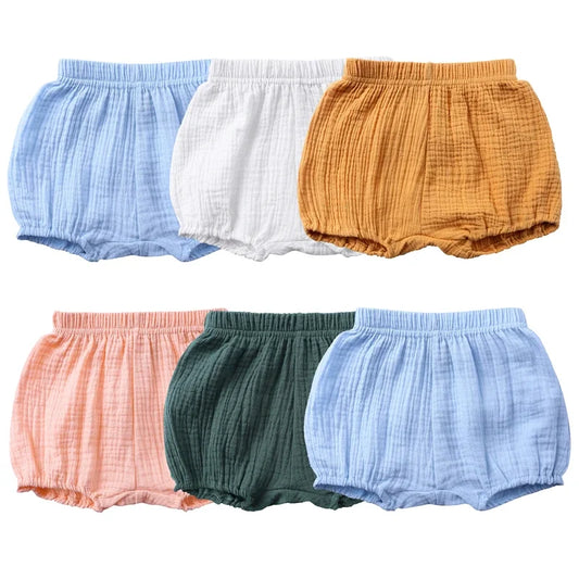 Baby Cotton Bloomers - Toddler Summer Shorts with Elastic Waist | Unisex Kids Casual Wear - ZOOMNSTORE