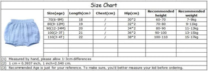 Baby Cotton Bloomers - Toddler Summer Shorts with Elastic Waist | Unisex Kids Casual Wear - ZOOMNSTORE