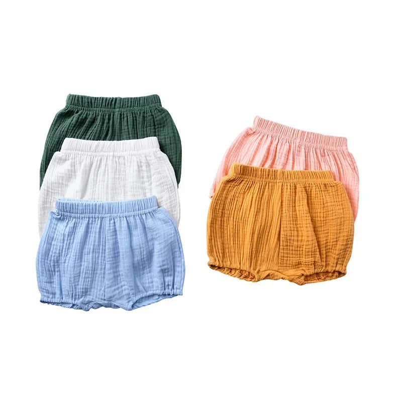 Baby Cotton Bloomers - Toddler Summer Shorts with Elastic Waist | Unisex Kids Casual Wear - ZOOMNSTORE