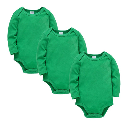 Baby Cotton Bodysuit - Baby Fashion Bodysuit White Long Sleeve Infant Jumpsuit 0-24 Months - ZOOMNSTORE
