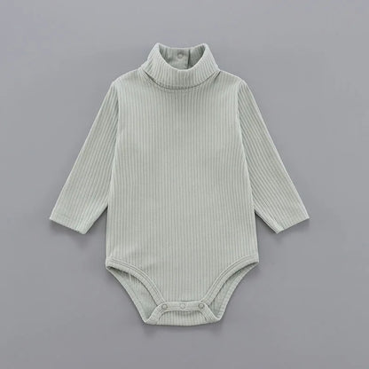Baby Cotton Bodysuit - Unisex Pullover Romper 0-18 Months | Soft Solid Pattern - ZOOMNSTORE