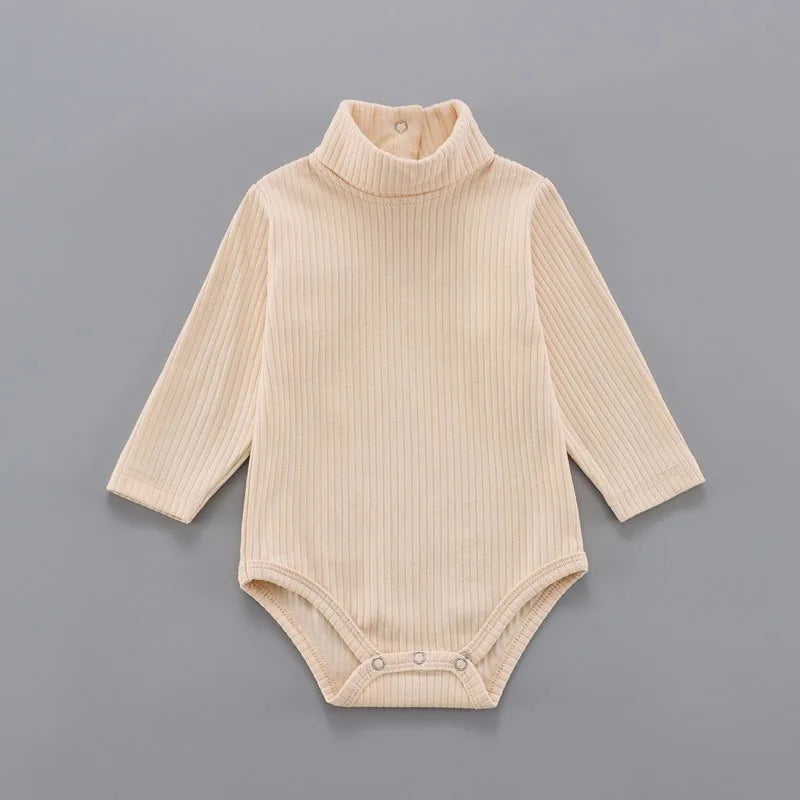Baby Cotton Bodysuit - Unisex Pullover Romper 0-18 Months | Soft Solid Pattern - ZOOMNSTORE