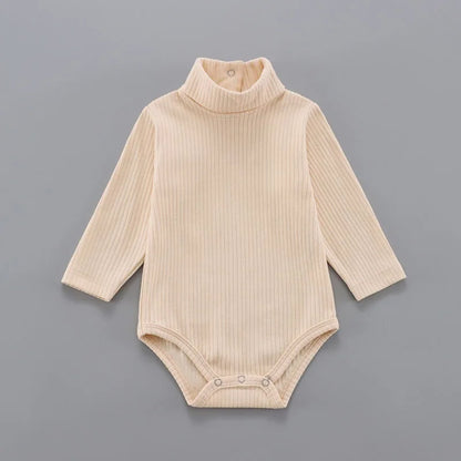 Baby Cotton Bodysuit - Unisex Pullover Romper 0-18 Months | Soft Solid Pattern - ZOOMNSTORE