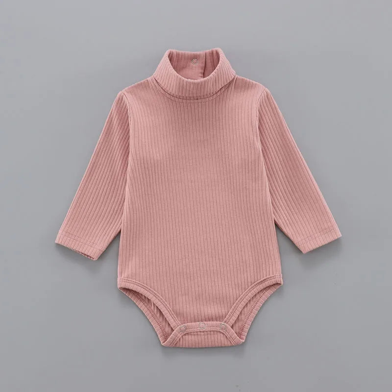 Baby Cotton Bodysuit - Unisex Pullover Romper 0-18 Months | Soft Solid Pattern - ZOOMNSTORE