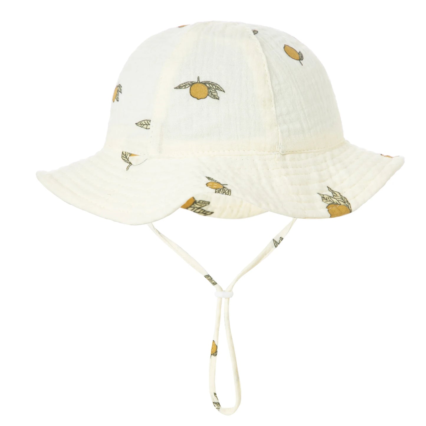 Baby Cotton Bucket Hat New Children Sunscreen Outdoor Caps Boys Girls Print Panama Hat Unisex Beach Fishing Hat For 3-12 Months - ZOOMNSTORE