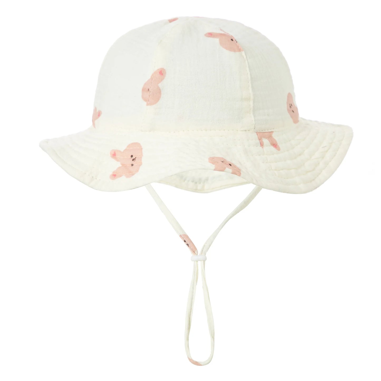 Baby Cotton Bucket Hat New Children Sunscreen Outdoor Caps Boys Girls Print Panama Hat Unisex Beach Fishing Hat For 3-12 Months - ZOOMNSTORE