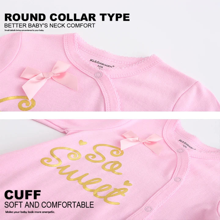 Baby Cotton Romper - Cartoon Long Sleeve Newborn Baby Clothes With Covered Button Closure - ZOOMNSTORE