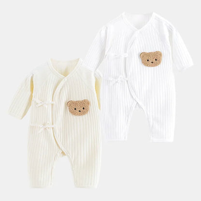 Baby Cotton Romper – Cartoon Newborn Bodysuit With Long Sleeves, Soft Infant Jumpsuit - ZOOMNSTORE
