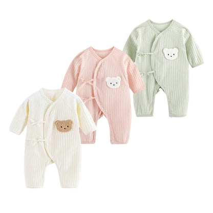 Baby Cotton Romper – Cartoon Newborn Bodysuit With Long Sleeves, Soft Infant Jumpsuit - ZOOMNSTORE
