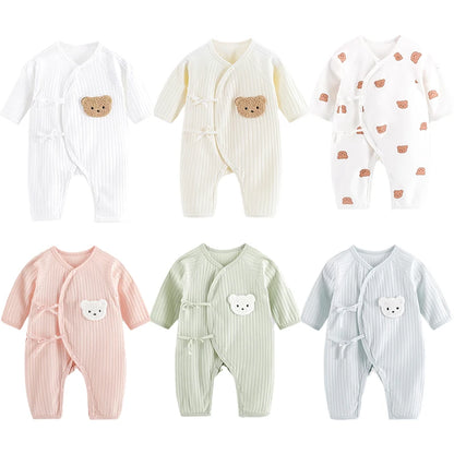 Baby Cotton Romper – Cartoon Newborn Bodysuit With Long Sleeves, Soft Infant Jumpsuit - ZOOMNSTORE