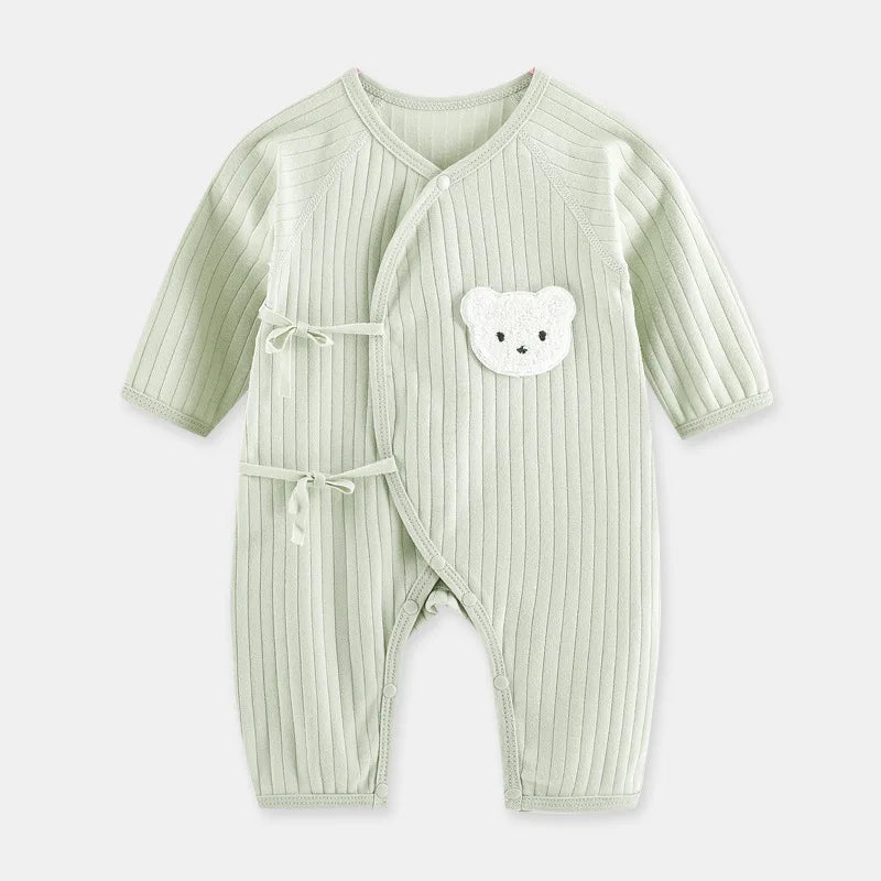 Baby Cotton Romper – Cartoon Newborn Bodysuit With Long Sleeves, Soft Infant Jumpsuit - ZOOMNSTORE