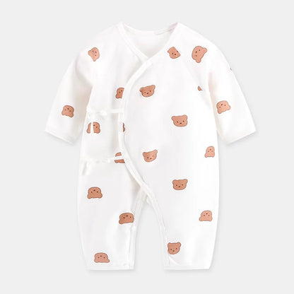 Baby Cotton Romper – Cartoon Newborn Bodysuit With Long Sleeves, Soft Infant Jumpsuit - ZOOMNSTORE