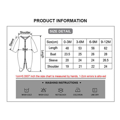 Baby Cotton Romper - Newborn Jumpsuit With Covered Button Closure, Soft Cotton Baby Clothes - ZOOMNSTORE