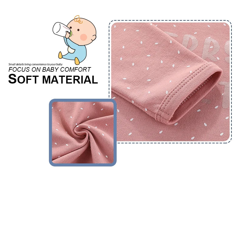 Baby Cotton Romper - Newborn Jumpsuit With Covered Button Closure, Soft Cotton Baby Clothes - ZOOMNSTORE