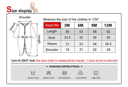 Baby Cotton Romper - Soft Knit Fabric Long Sleeve Cartoon Pattern Unisex Baby Clothes - ZOOMNSTORE