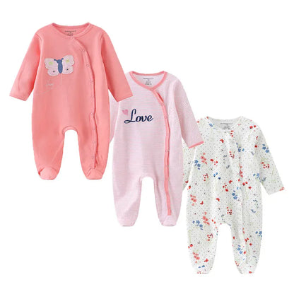 Baby Cotton Romper - Soft Knit Fabric Long Sleeve Cartoon Pattern Unisex Baby Clothes - ZOOMNSTORE
