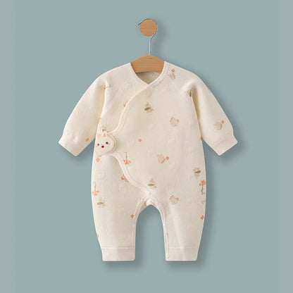 Baby Cotton Rompers - 0-6 Months Unisex Infant Jumpsuit | Soft Long Sleeve Pajamas - ZOOMNSTORE