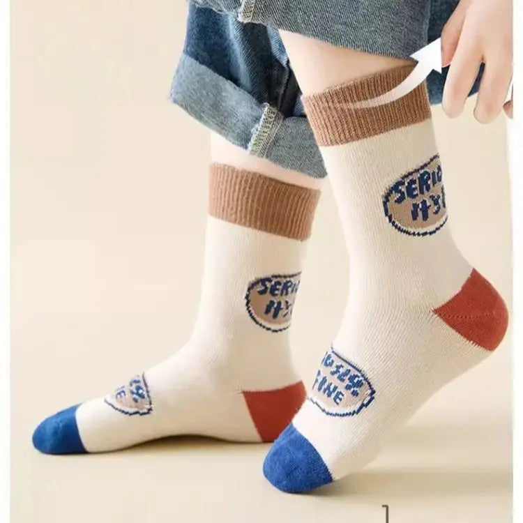 Baby Socks Children Autumn 5 Pairs New Cotton Socks Kids Sock 1-14T Boys Funny Puppy Pattern Socks - ZOOMNSTORE