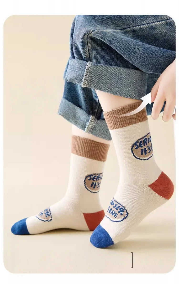 Baby Socks Children Autumn 5 Pairs New Cotton Socks Kids Sock 1-14T Boys Funny Puppy Pattern Socks - ZOOMNSTORE