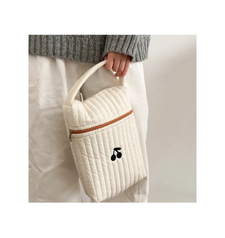 Baby Diaper Bag for Mom Cotton Bear Mommy Bags Nappy Diapers Organizer Zipper Women Handbags Maternity Bag Cartoon Beige Sac - ZOOMNSTORE