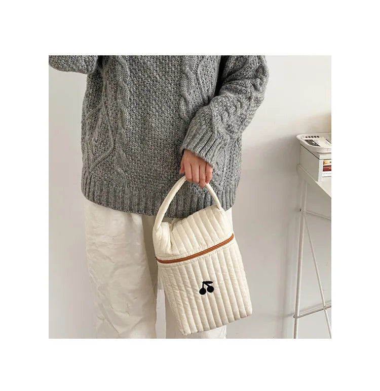 Baby Diaper Bag for Mom Cotton Bear Mommy Bags Nappy Diapers Organizer Zipper Women Handbags Maternity Bag Cartoon Beige Sac - ZOOMNSTORE