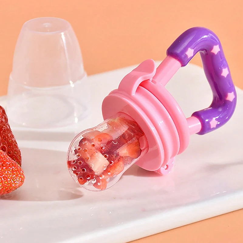 Baby Feeding Set - Silicone Baby Bottle, Rice Cereal & Fruit Feeder with Suction Base - ZOOMNSTORE