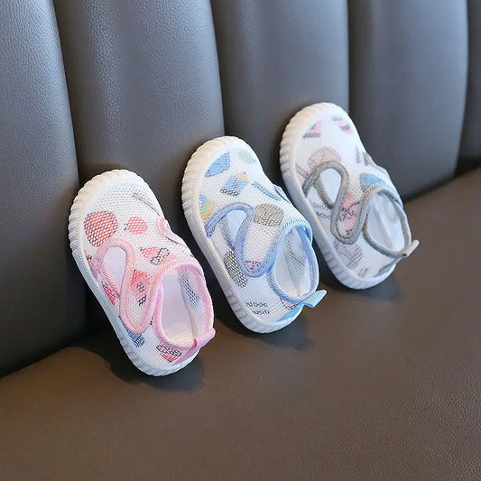Baby First Walking Shoes - Soft Sole Breathable Infant Sandals with Non-Slip Cartoon Sneaker - ZOOMNSTORE